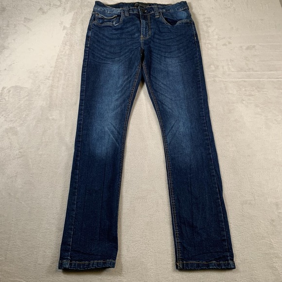 Marc Ecko Cut & Sew Jeans Mens 32x32 (31x31) Blue Dark Wash Straight Fit Denim - Picture 1 of 13